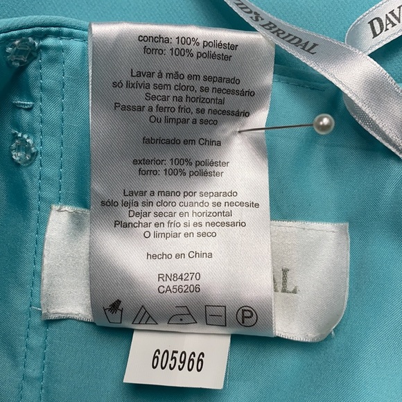 DAVID’S BRIDAL Blue Dress Size: 18 - Picture 14 of 17